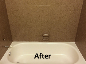 Multi-Stone Resufaced Bathtub Surround - After