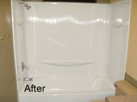 Refinished Bathtub and Surround - After